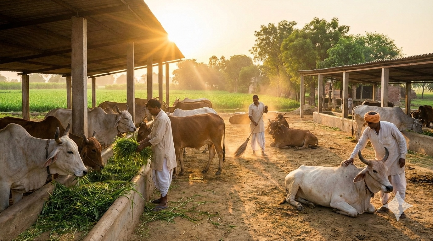 Feeding Cows
