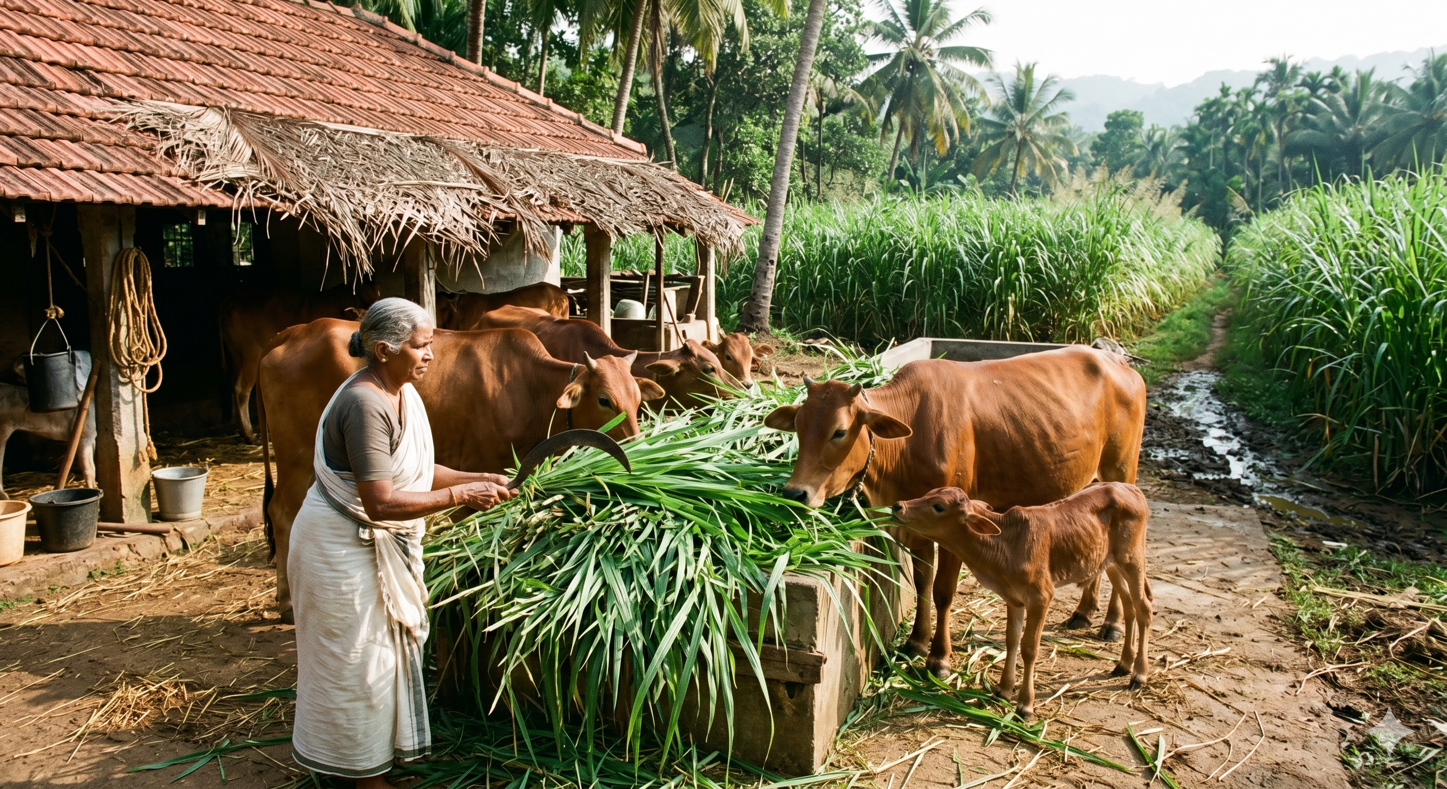 Feeding cows as a spiritual practice